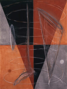 Work on paper, Unititled, 1988, conte on paper, 50" high x 38" wide
