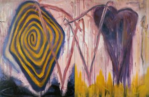Painting, French Diptych, 1989, oil on linen, 84" high x 128" wide